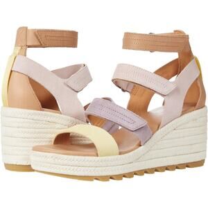 Sorel 'Camerontm' Brown Leather Multi Strap Wedge Sandal Size 7.5